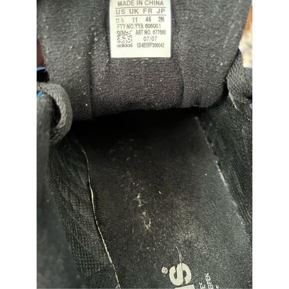 Adidas Superstar 2 Mens Size 11.5 Black Shoes Sneakers Shell Toe Athletic 677660 - Picture 5 of 6
